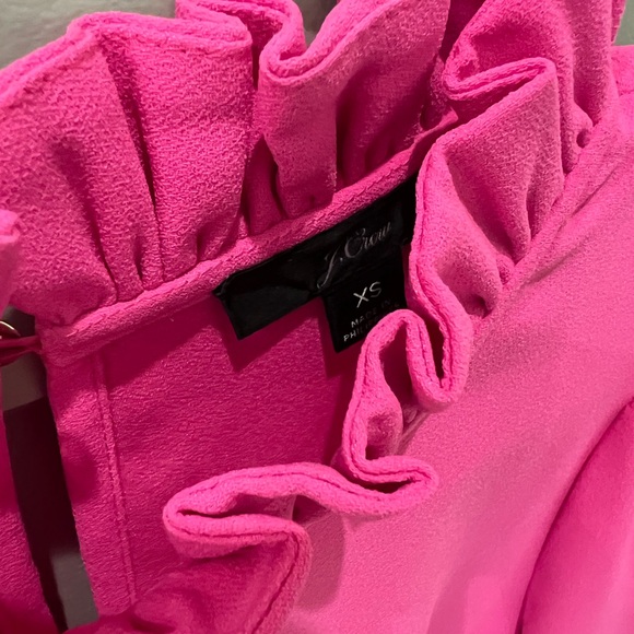 JCrew Long Sleeve Ruffle Neck Top in 365 Crepe - Picture 6 of 8